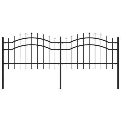 Valla De Jardín Con Punta De Lanza Acero Recubierto Negro 115cm / Vetonek_2