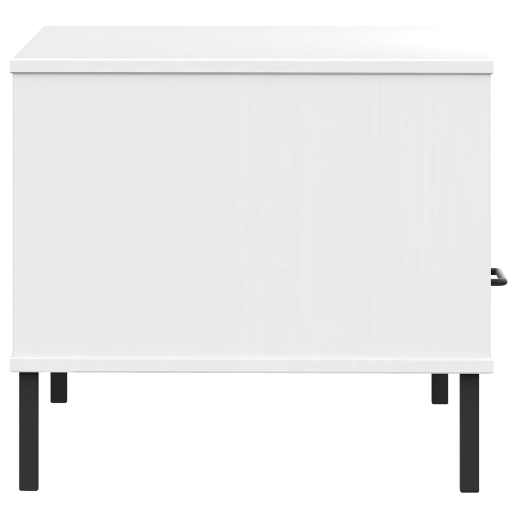 Mesa De Centro Patas Metal Oslo Madera Maciza Blanco 85x50x45cm_4