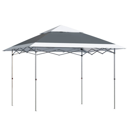 Outsunny Carpa Plegable 3,6x3,6 M Altura Ajustable Con Doble Techo Y Bolsa_0
