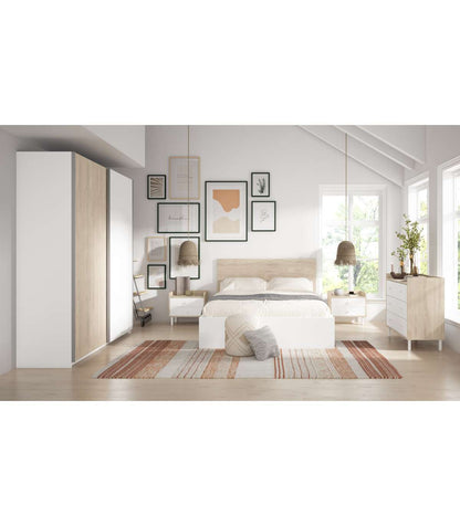 Armario 2 Puertas Correderas Samira Acabado Sahara/blanco, 182cm(ancho) 56cm(fondo) 200cm(_2