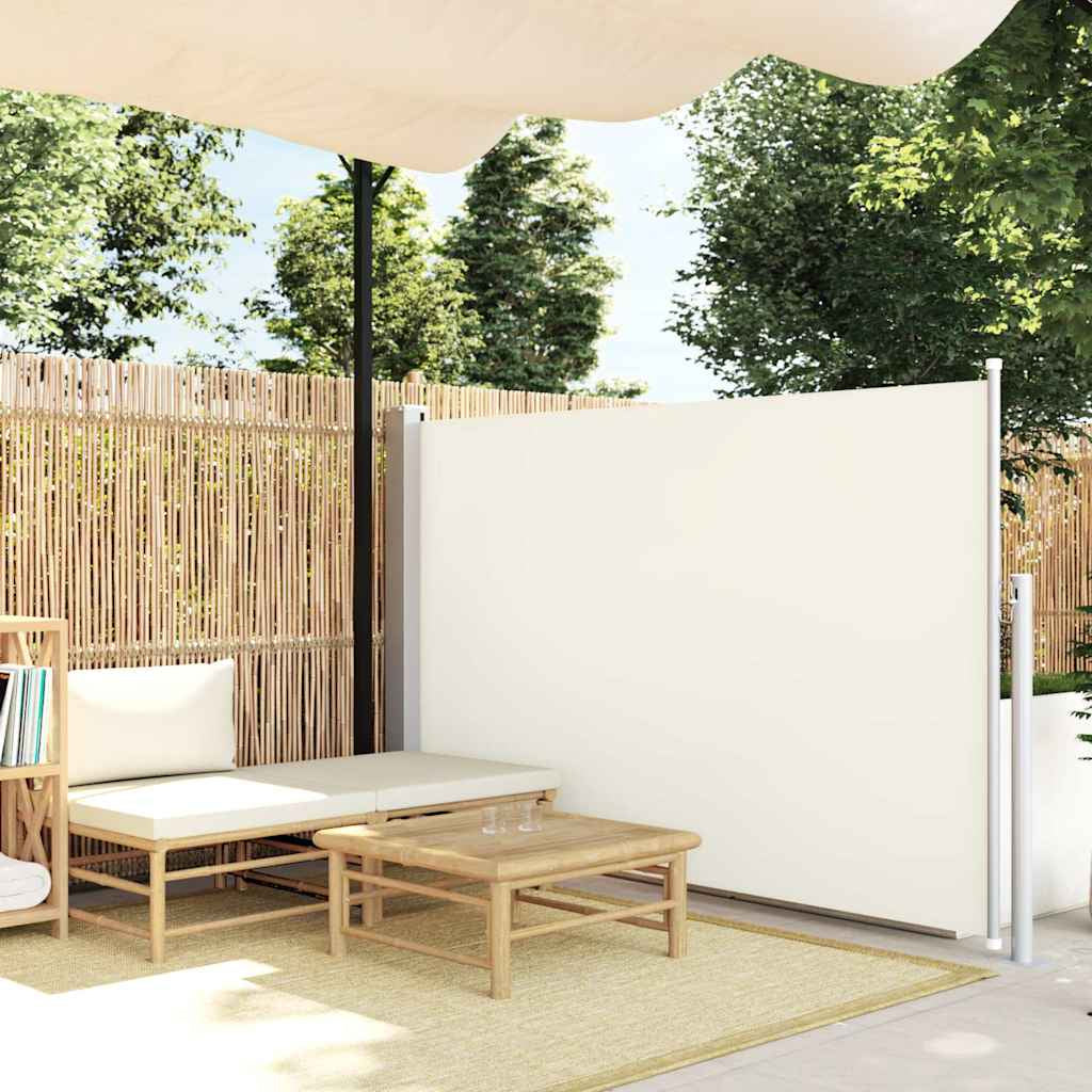 Vidaxl Toldo Lateral Retráctil De Jardín Color Crema 140x500 Cm_1