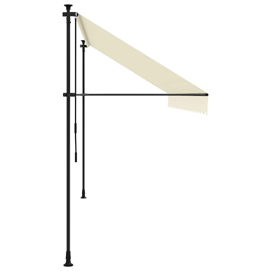 Toldo Retráctil De Tela Y Acero Crema 400x150 Cm_4