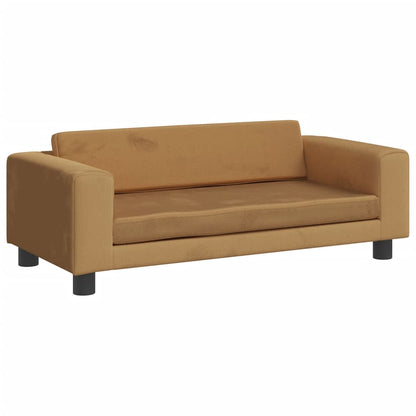 Cama Para Perros Con Extensión Terciopelo Marrón 100x50x30 Cm / Vetonek_0