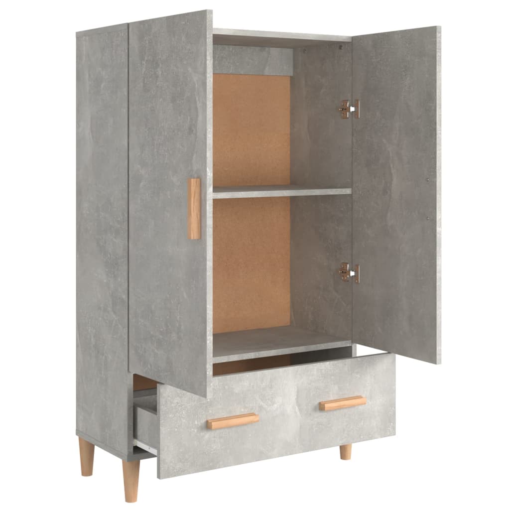 Aparador De Madera Contrachapada Gris Hormigón 70x31x115 Cm / Vetonek_3