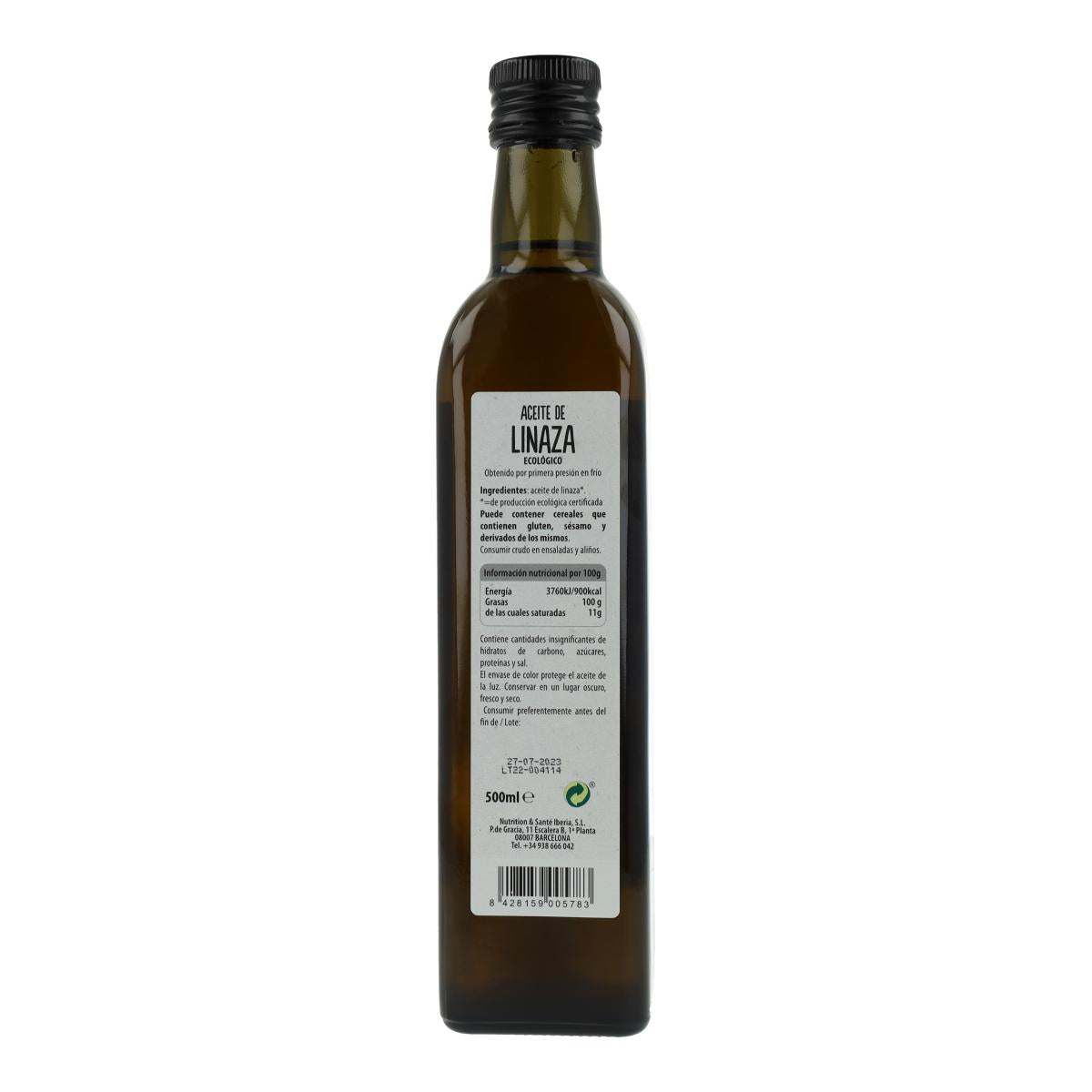 Aceite de Linaza ECO, 500 ml. Natursoy