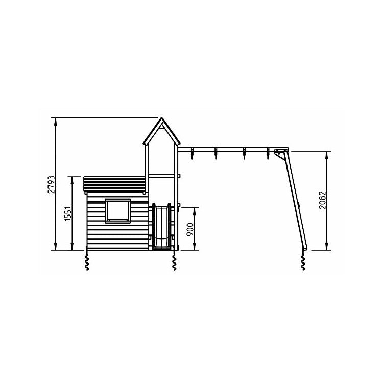 Parque Infantil Masgames Lookout M Con Columpio Individual.