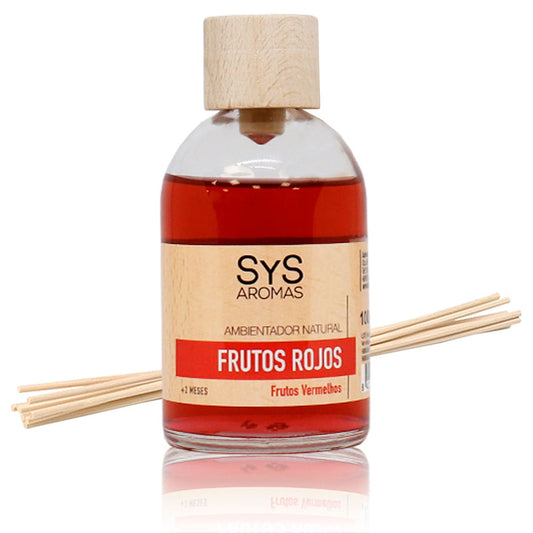 Ambientador Mikado Frutos Rojos SYS Aromas 100 ml | Aroma Afrutado y Dulce | Estimulante_0