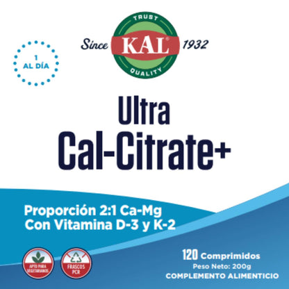 Ultra cal citratro Kal 120 comprimidos