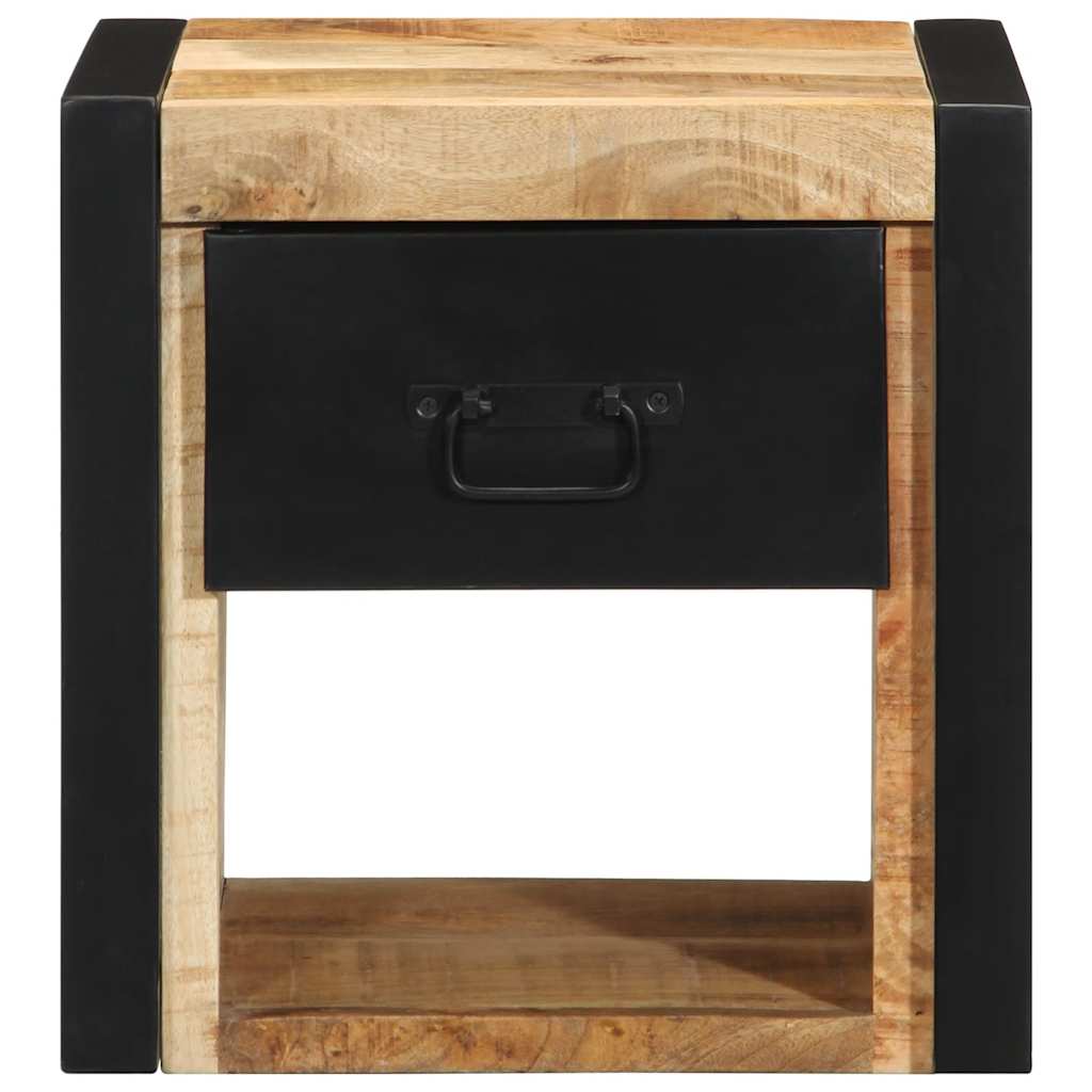 Mesita De Noche Madera Maciza De Mango 40x35x40 Cm_3