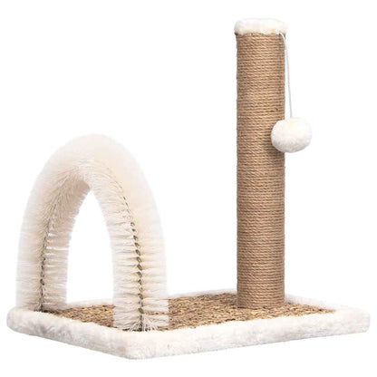 Vidaxl Árbol Para Gatos Con Cepillo De Aseo Y Poste Rascador_1