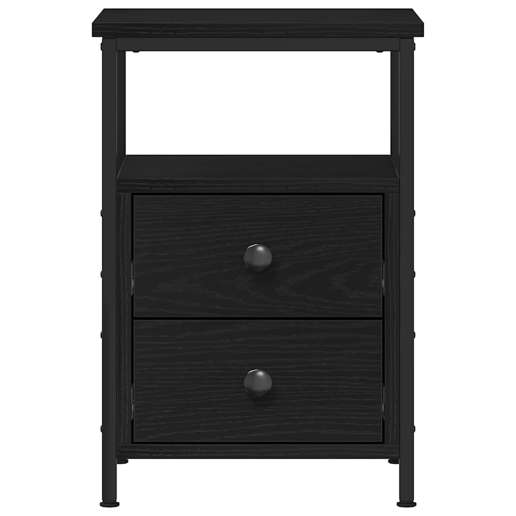 Mesilla De Noche Roble Negro 34x35,5x50 Cm Madera De Ingeniería_4
