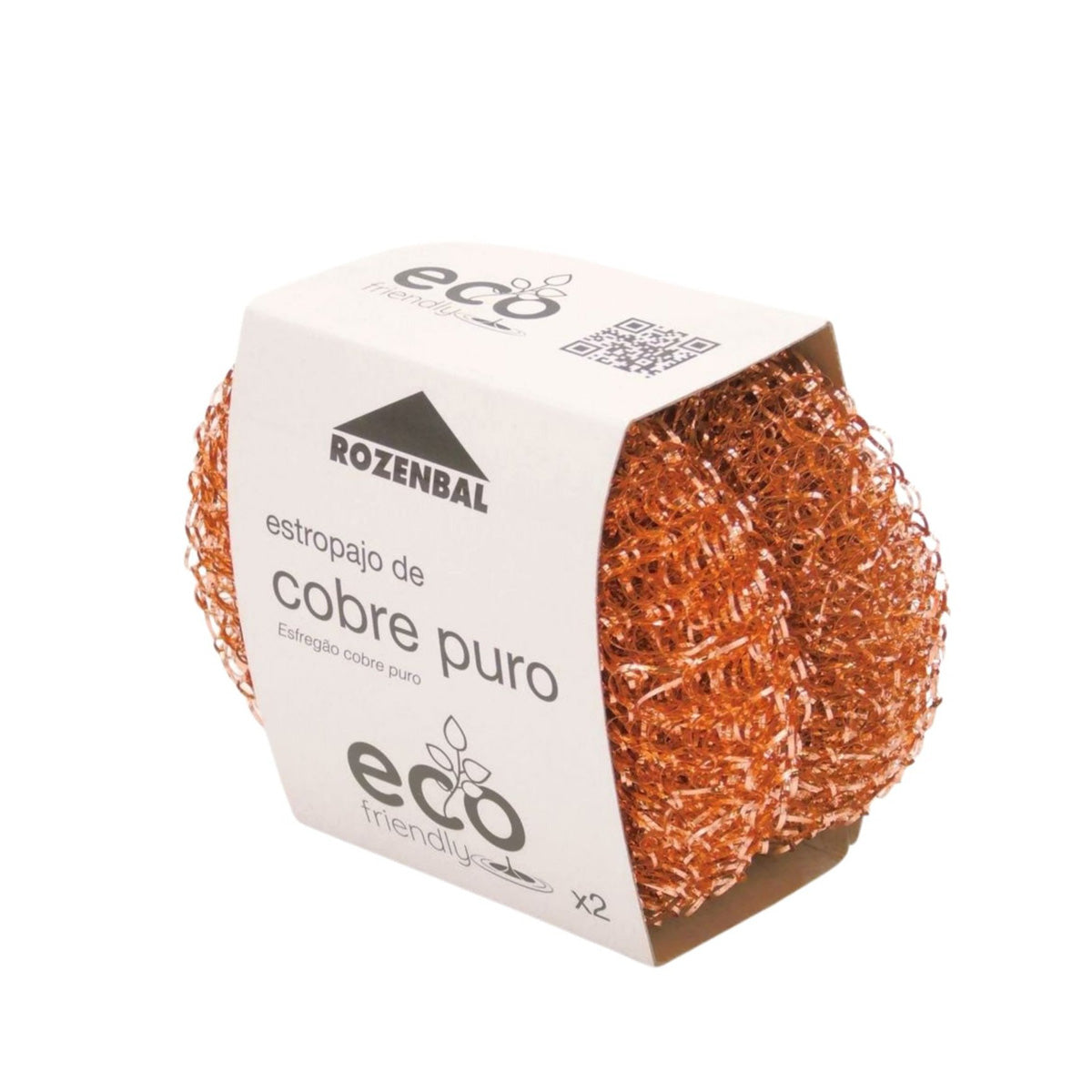 6 Estropajos de cobre puro Eco Friendly ROZENBAL (3 Packs de 2)
