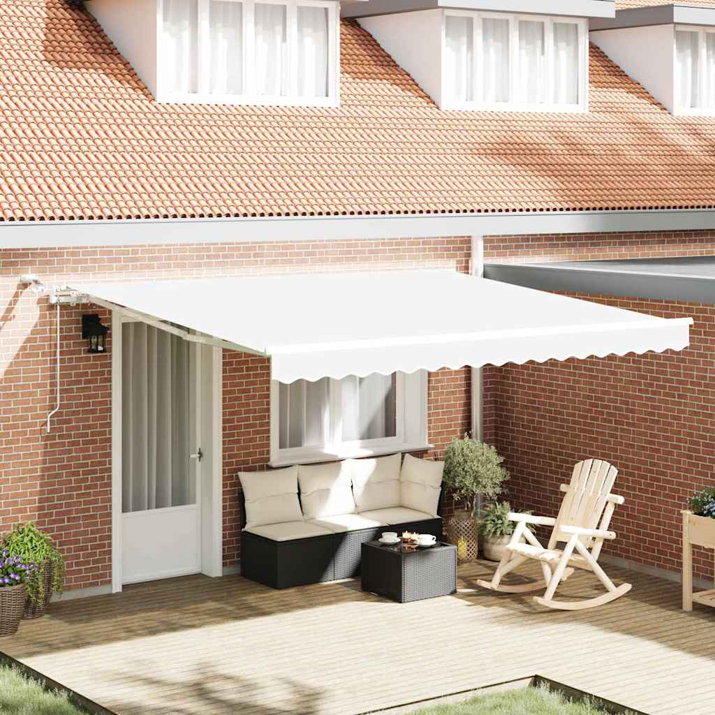 Toldo Retráctil Blanco 400 X 300 Cm Poliéster_1