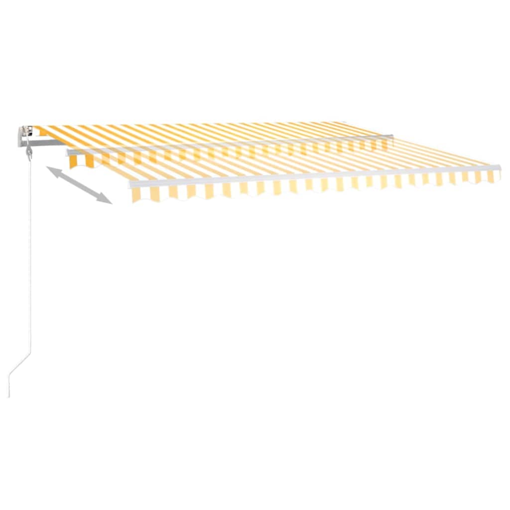 Toldo Automático Led Sensor De Viento Amarillo Blanco 400x300cm_3
