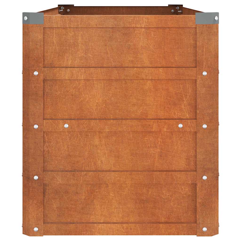 Arriate Oxidado De Acero Corten 100x40x45 Cm_4
