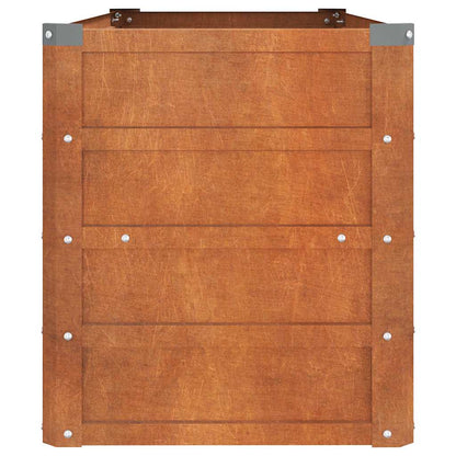 Arriate Oxidado De Acero Corten 100x40x45 Cm_4