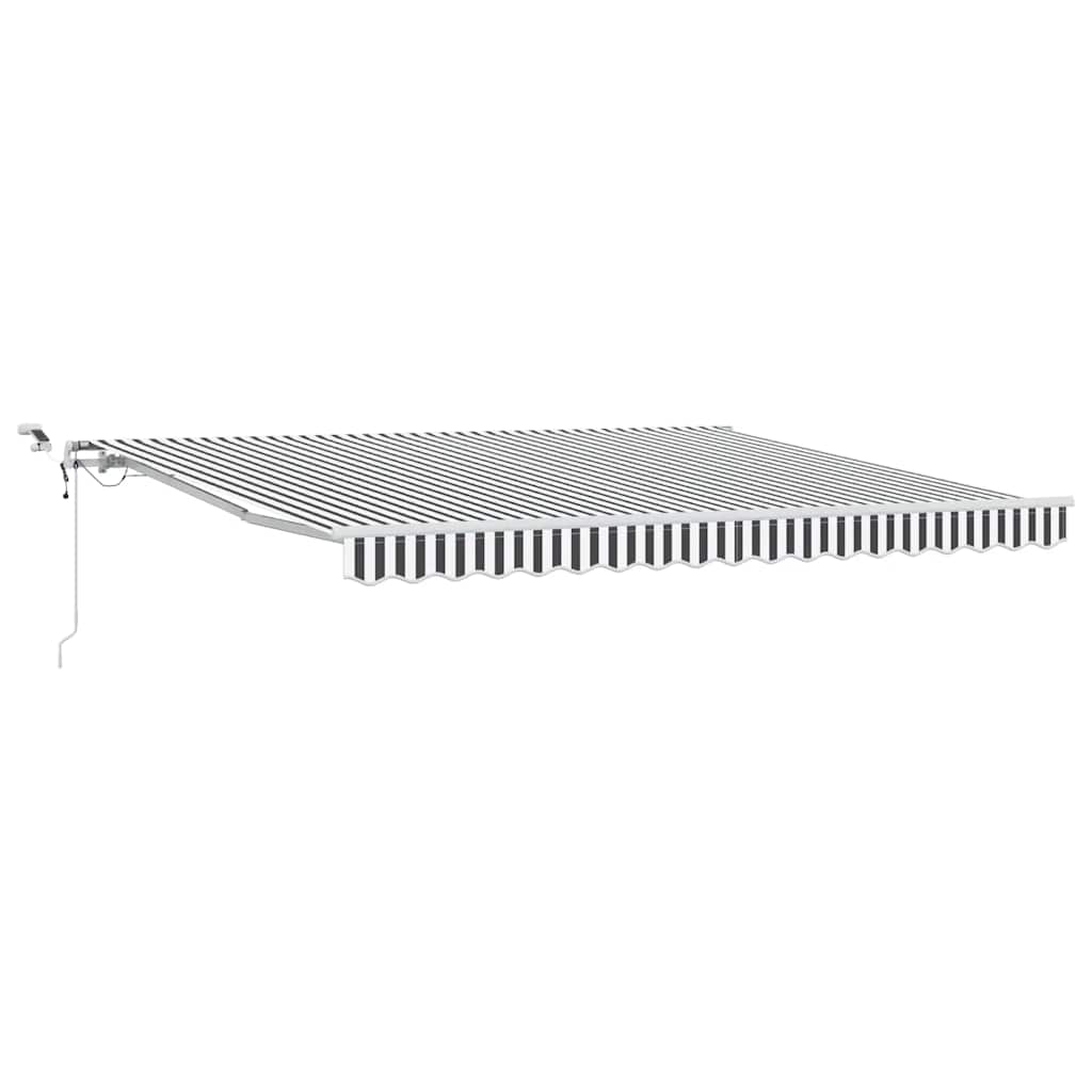 Toldo Retráctil Automático Luz Led Antracita Blanco 400x300cm_0