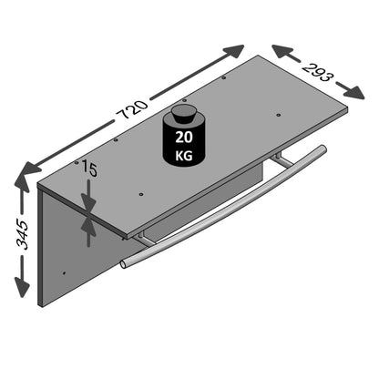 Fmd Perchero De Pared Marrón Envejecido 72x29,3x34,5 Cm_2