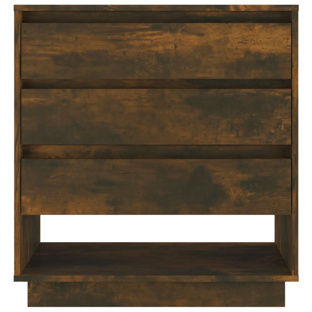 Aparador Madera Contrachapada Color Roble Ahumado 70x41x75 Cm / Vetonek_4