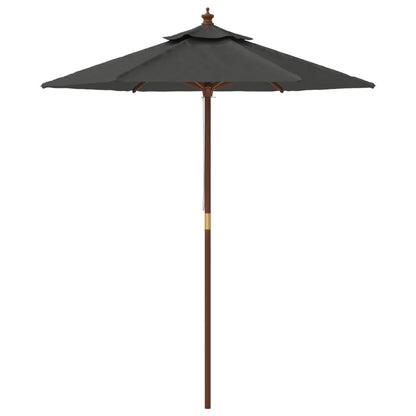 Vidaxl Sombrilla Jardín Con Poste De Madera Gris Antracita 196x231 Cm_3