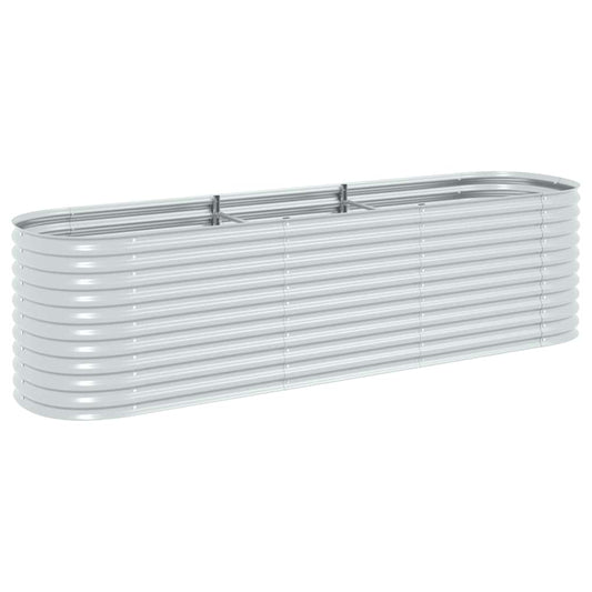 Arriate De Acero Galvanizado Plateado 320x80x81 Cm_0