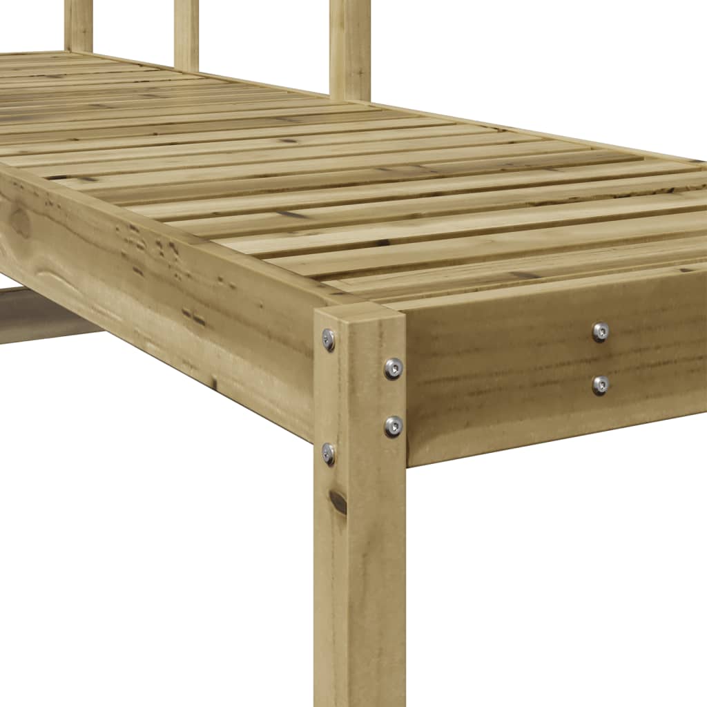 Tumbona De Madera De Pino Impregnada 199,5x62x55 Cm / Vetonek_3