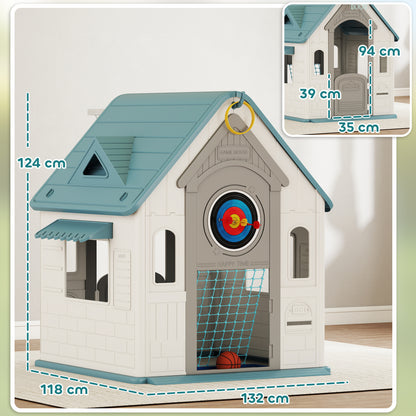 Aiyaplay Casita Infantil Exterior E Interior 5 En 1 Beige_2