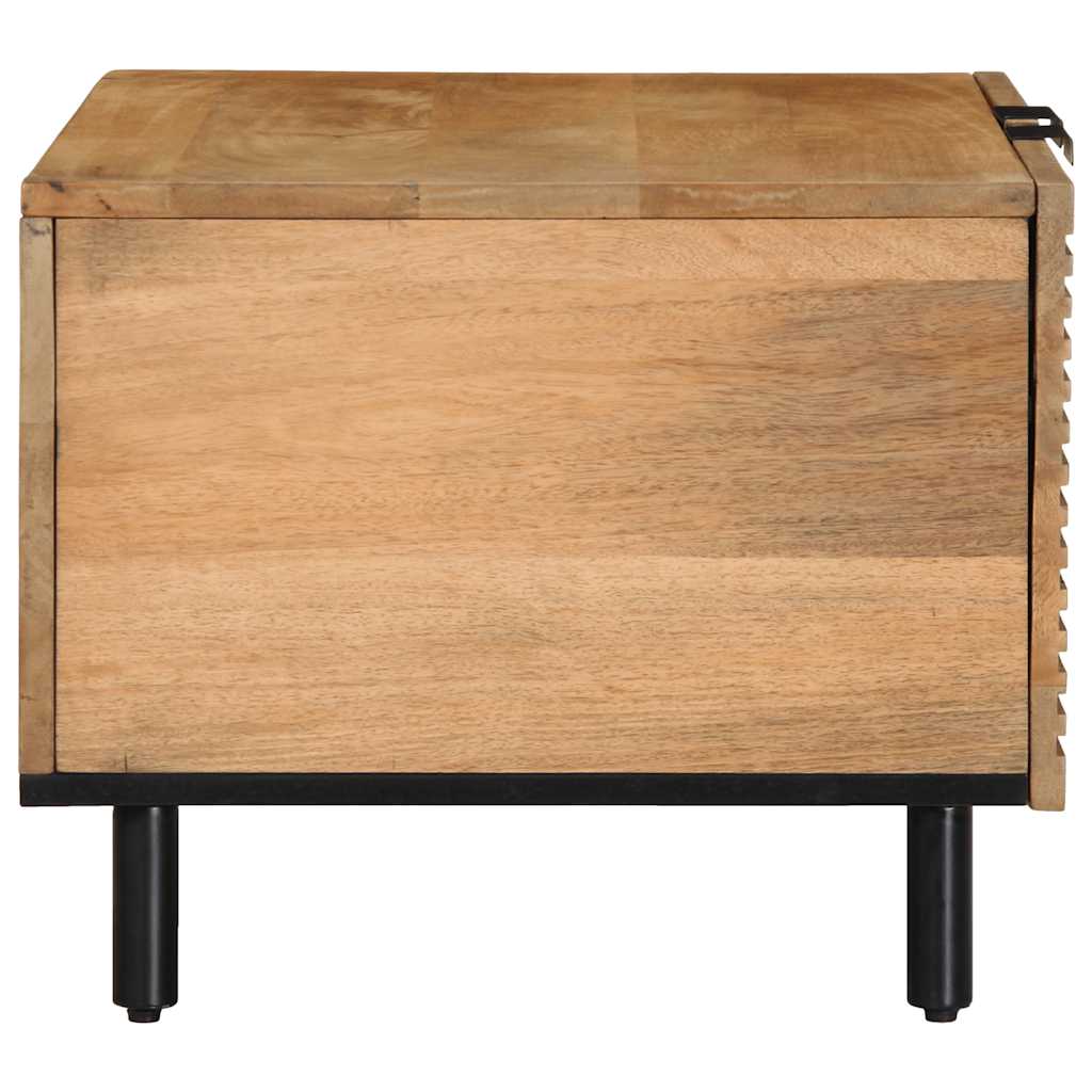 Mesa De Centro Marrón 80x50x40 Cm Madera Maciza Mango_2