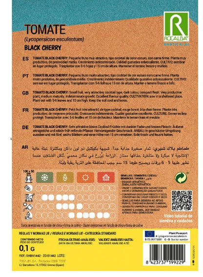 Semillas Tomate Black Cherry 0,1g