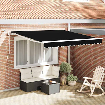 Toldo Retráctil Negro 350 X 250 Cm Poliéster_1