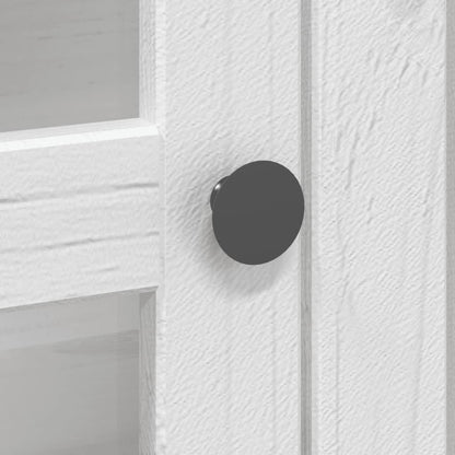 Aparador Alto Bodo Madera Pino Blanco Marrón 115,5x43x200,5 Cm / Vetonek_1