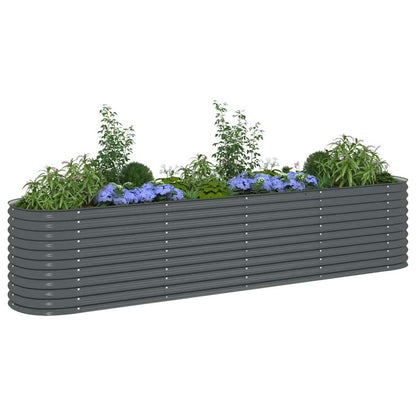 Arriate De Acero Galvanizado Gris 400x80x81 Cm_3