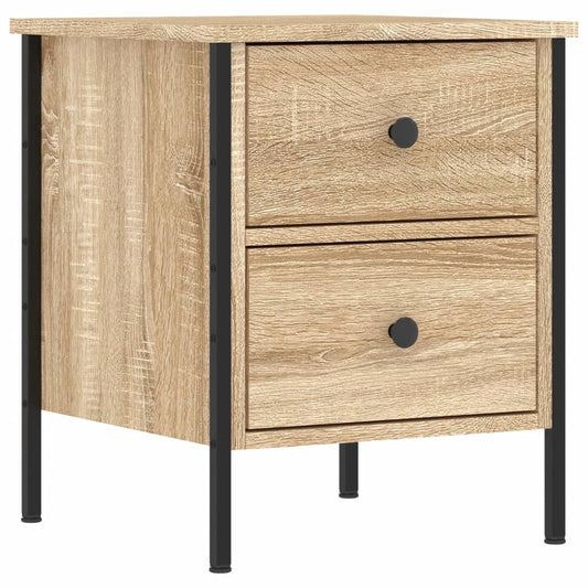 Mesita De Noche Madera De Ingeniería Roble Sonoma 40x42x50 Cm_0