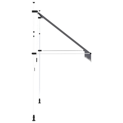 Toldo Manual Retráctil Azul Y Blanco A Rayas 250 Cm_3