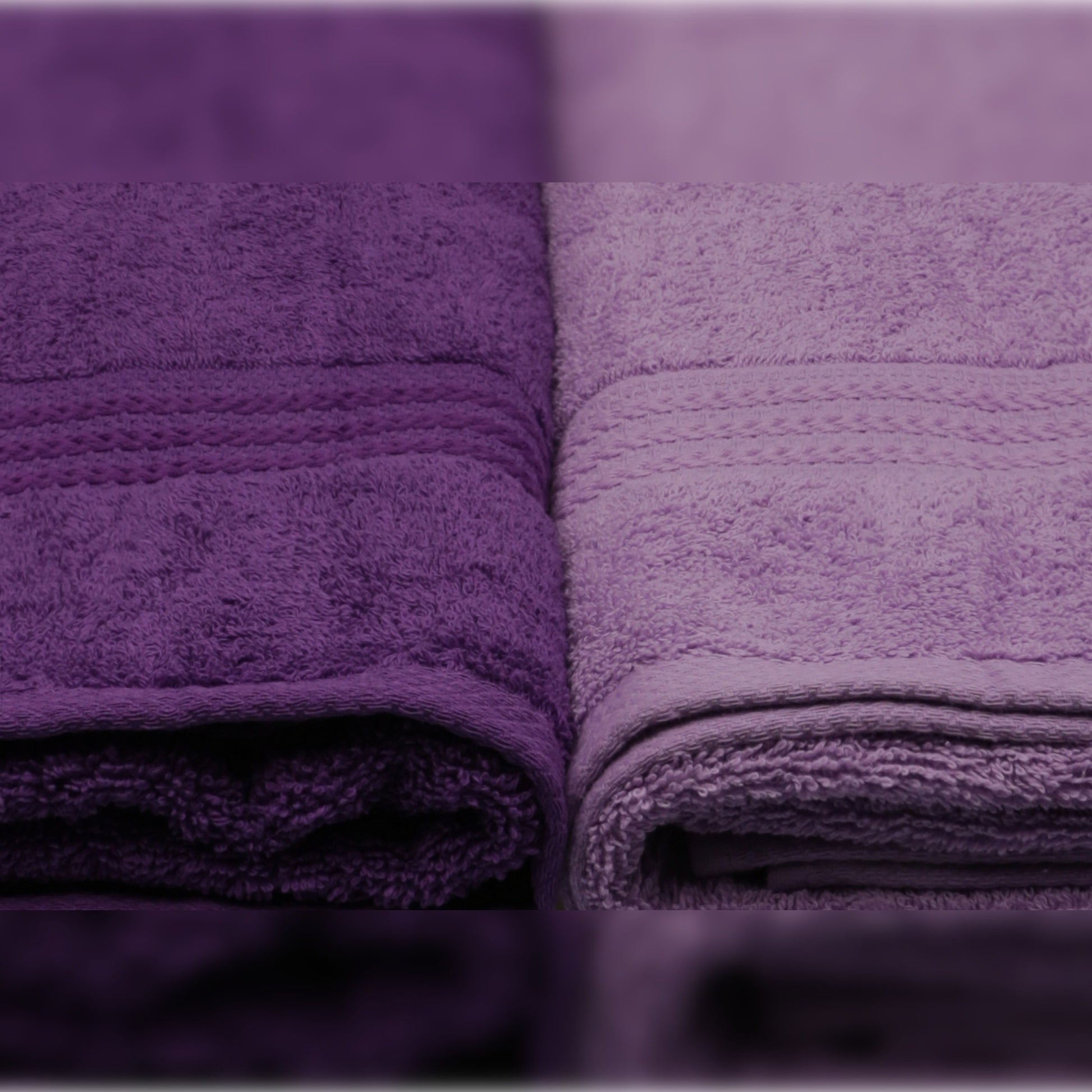 Juego De Toallas De Baño (4 Piezas) Lila Ligera, Lila, Púrpura, Morado Oscuro_2