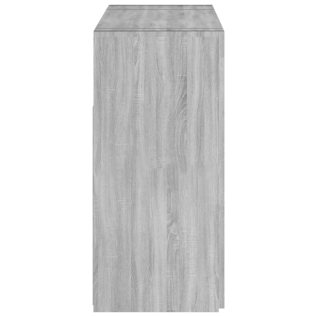 Aparador Con Luces Led Gris Sonoma 115,5x30x75 Cm / Vetonek_5