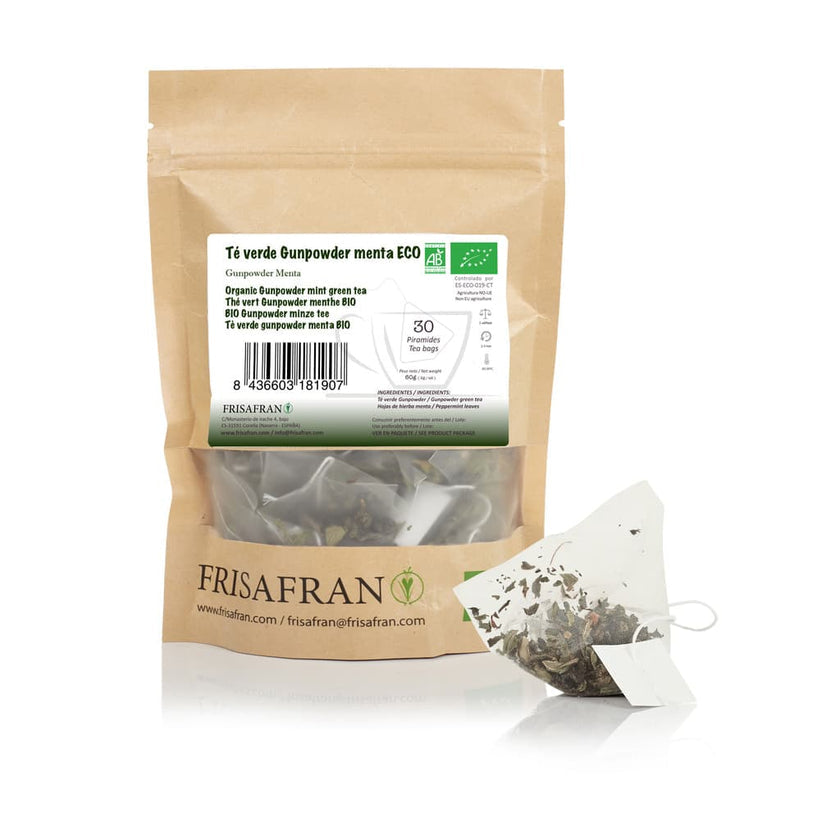 Té Verde Gunpowder Menta Ecológico Pirámides - Calidad Y Sabor | Frisafran 60 Uds_1
