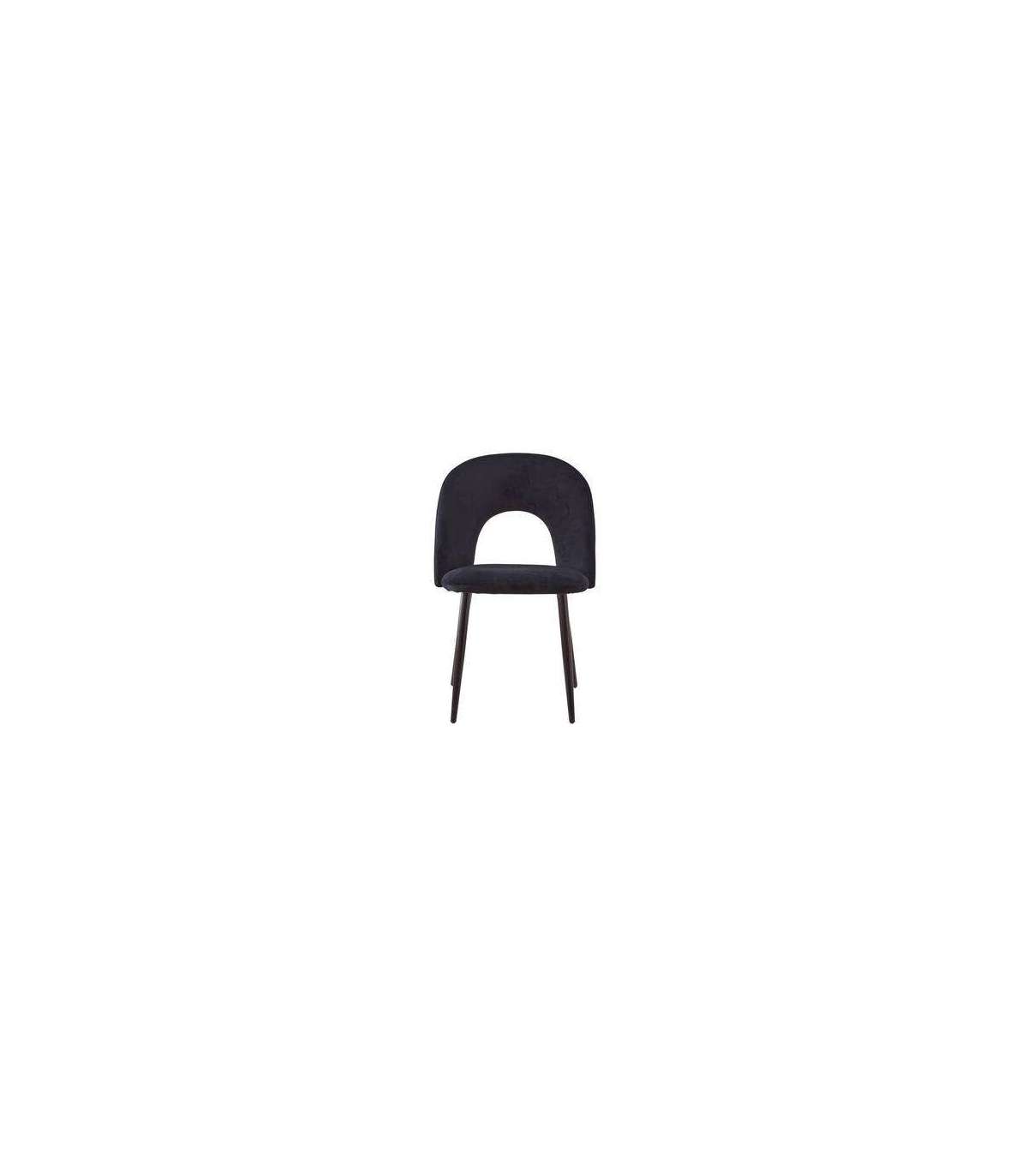 Pack De 4 Sillas Nueva Teruel Tela Velvet En Negro. 89 Cm (alto) 48 Cm (ancho) 48 Cm (fond_2