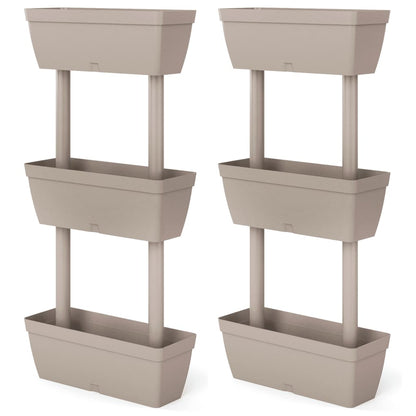 Jardineras 6 Unidades Gris Taupe 100 Cm_0
