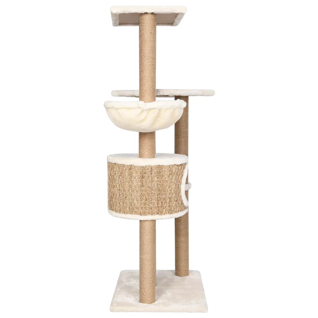 Vidaxl Árbol Para Gatos Con Poste Rascador 126 Cm Hierba Marina_3