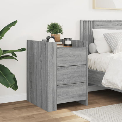 Mesita De Noche Madera De Ingeniería Gris Sonoma 45x50x65 Cm_1