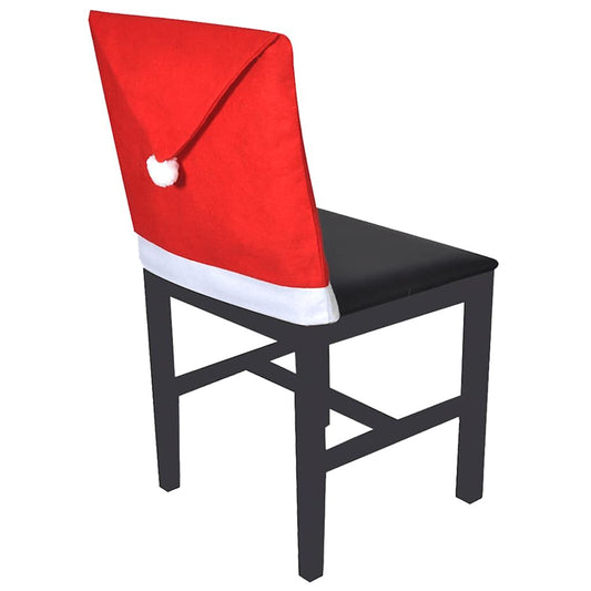 Vidaxl 6 Fundas Para Respaldo De Silla Modelo Sombrero Papá Noel_0