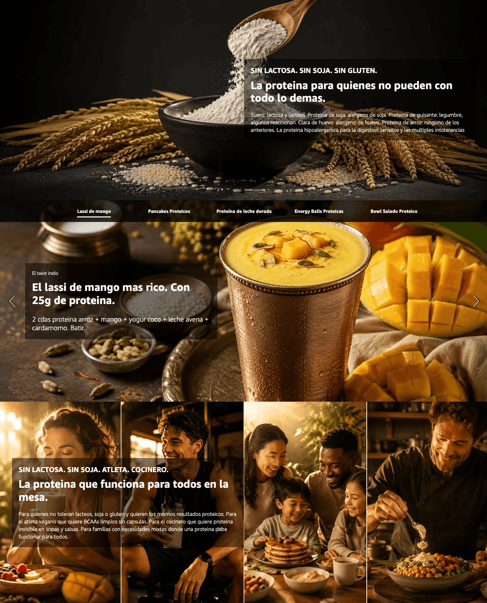 Proteína de arroz fermentado ecológica - 1.5 kg | Proteína vegana de origen vegetal para batidos y repostería, Samskara_5