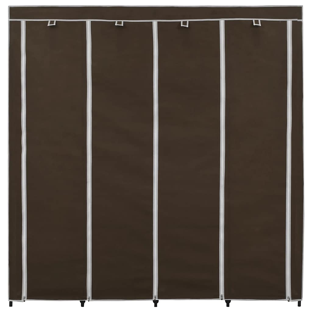 Armario Con 4 Compartimentos Marrón 175x45x170 Cm_4