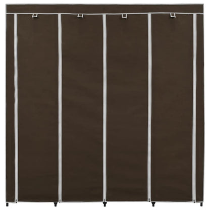 Armario Con 4 Compartimentos Marrón 175x45x170 Cm_4