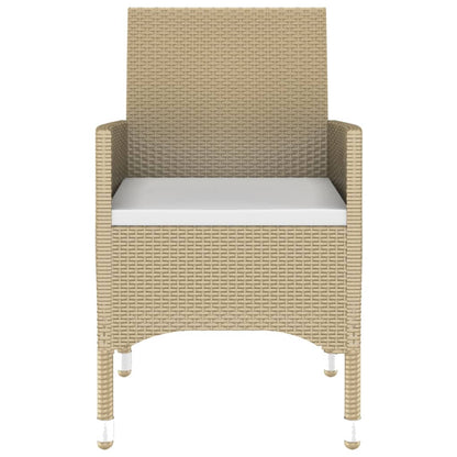 Vidaxl Juego De Comedor De Jardín De 9 Piezas Ratán Sintético Beige_5