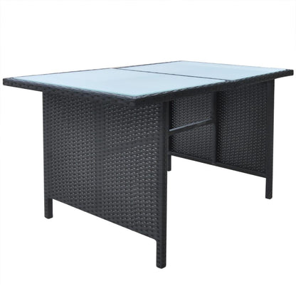 Vidaxl Set Comedor De Jardín 6 Piezas Y Cojines Ratán Sintético Negro_4