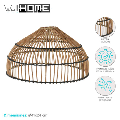 Well Home Pantalla Para Lámpara En Ratán Ø41xh24cm_1