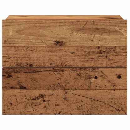 Mesita De Noche De Pared Madera Envejecida 40x32x30 Cm_2