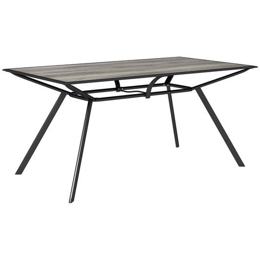 Outsunny Mesa De Jardín Exterior Con Encimera Imitación Madera Carga 70 Kg Gris_0